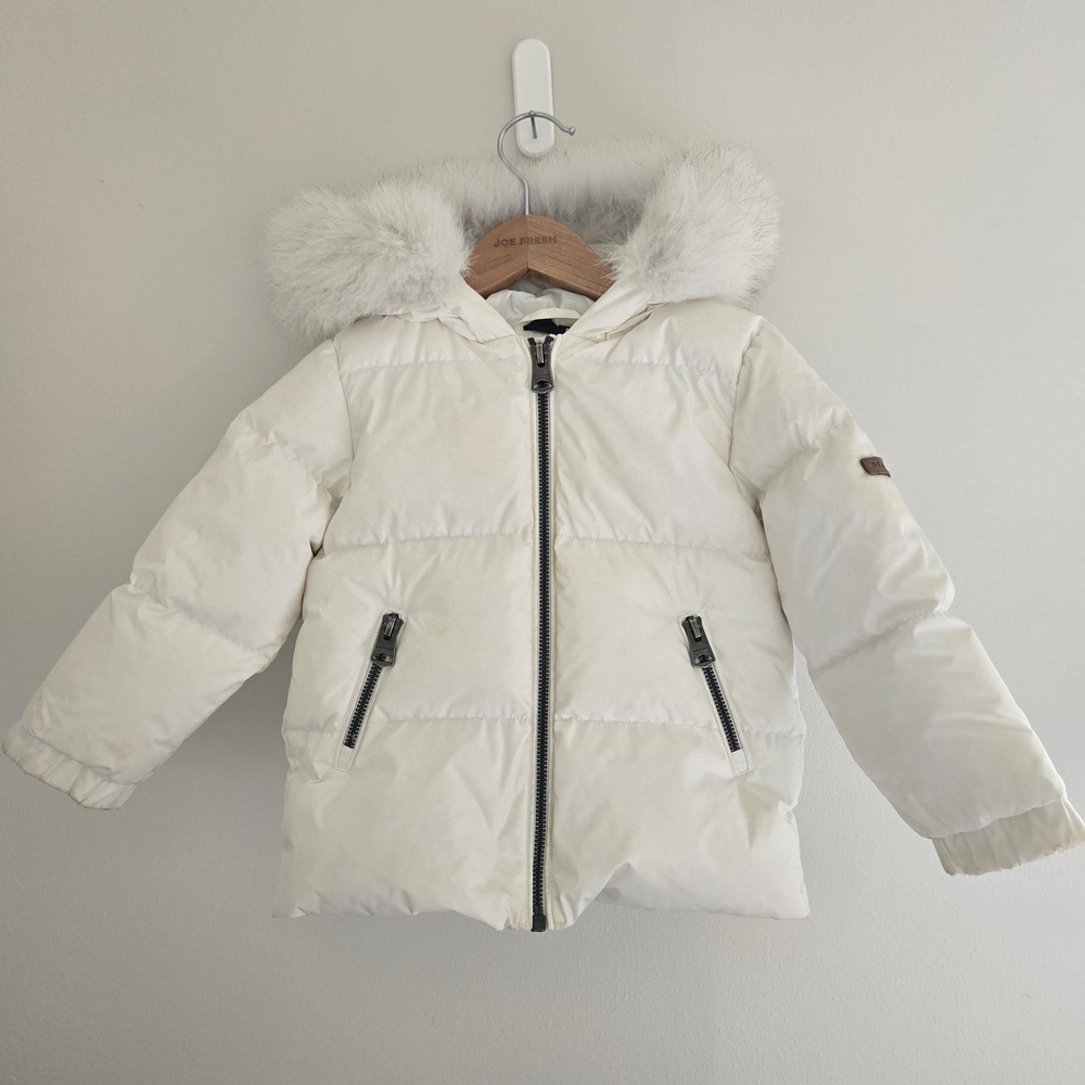 Mackage Ivory Puffer Jacket with Zipper